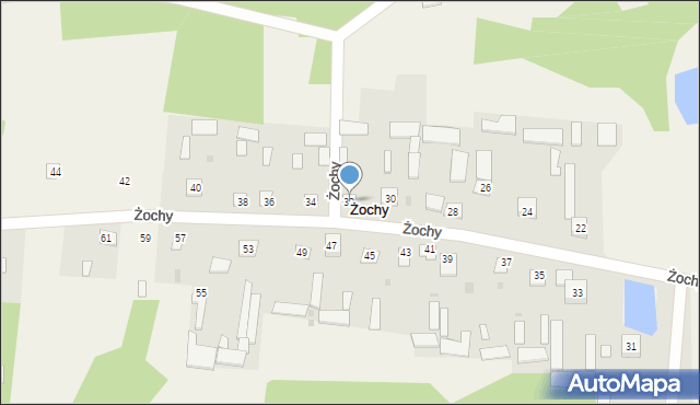 Żochy, Żochy, 32, mapa Żochy
