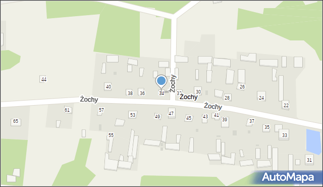 Żochy, Żochy, 34, mapa Żochy