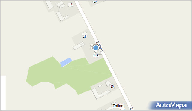 Zofian, Zofian, 14A, mapa Zofian