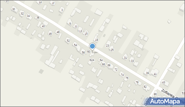 Zofianka Górna, Zofianka Górna, 62, mapa Zofianka Górna