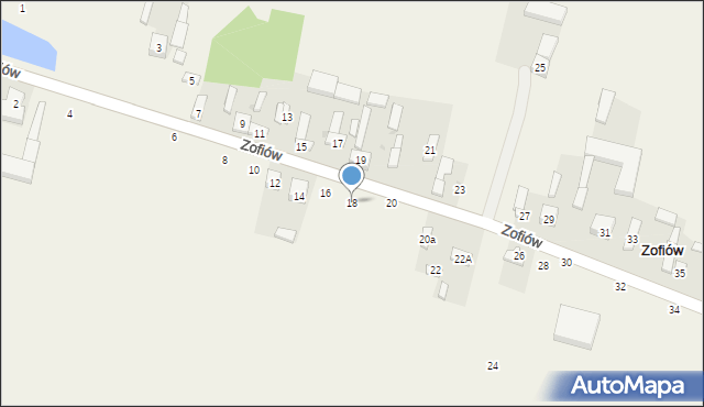 Zofiów, Zofiów, 18, mapa Zofiów