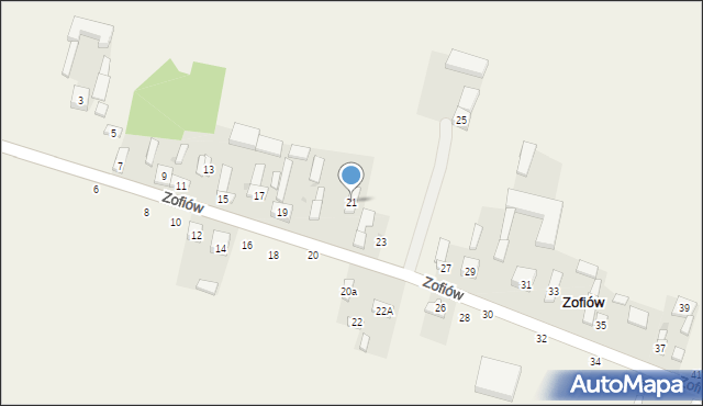 Zofiów, Zofiów, 21, mapa Zofiów