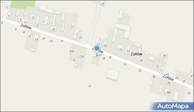 Zofiów, Zofiów, 26, mapa Zofiów