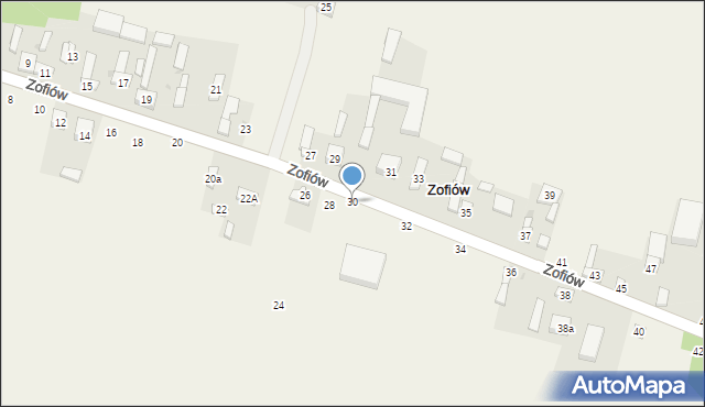 Zofiów, Zofiów, 30, mapa Zofiów