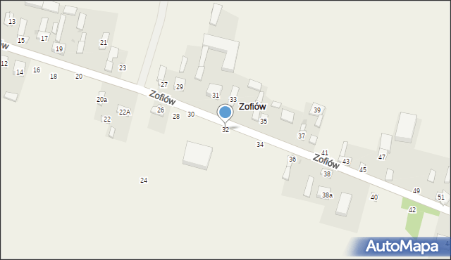 Zofiów, Zofiów, 32, mapa Zofiów