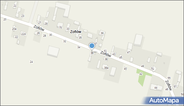 Zofiów, Zofiów, 36, mapa Zofiów