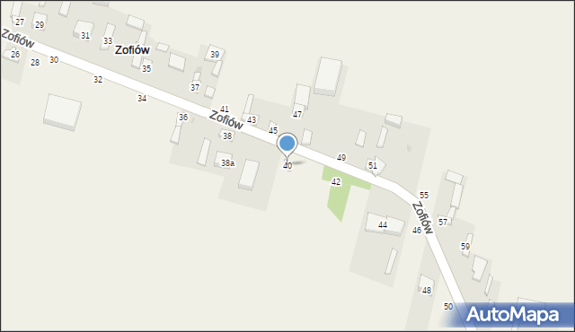 Zofiów, Zofiów, 40, mapa Zofiów