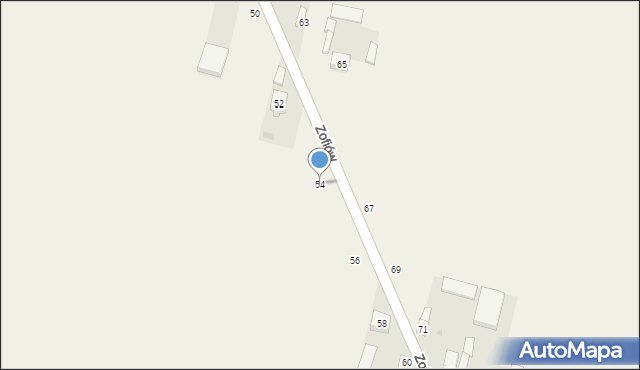 Zofiów, Zofiów, 54, mapa Zofiów