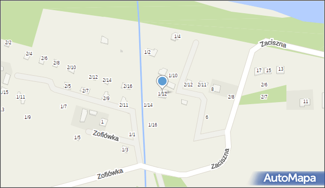 Zofiówka, Zofiówka, 1/12, mapa Zofiówka