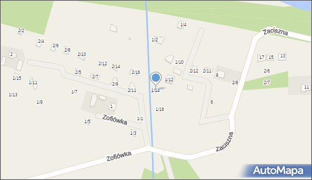 Zofiówka, Zofiówka, 1/14, mapa Zofiówka