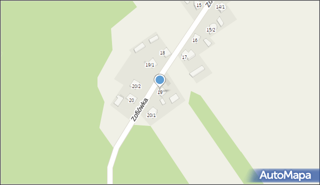 Zofiówka, Zofiówka, 19, mapa Zofiówka