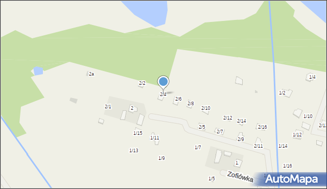 Zofiówka, Zofiówka, 2/4, mapa Zofiówka