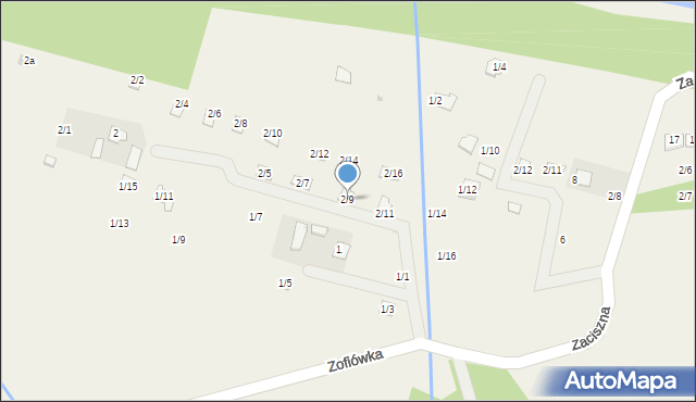 Zofiówka, Zofiówka, 2/9, mapa Zofiówka