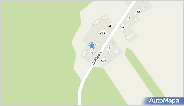 Zofiówka, Zofiówka, 20, mapa Zofiówka