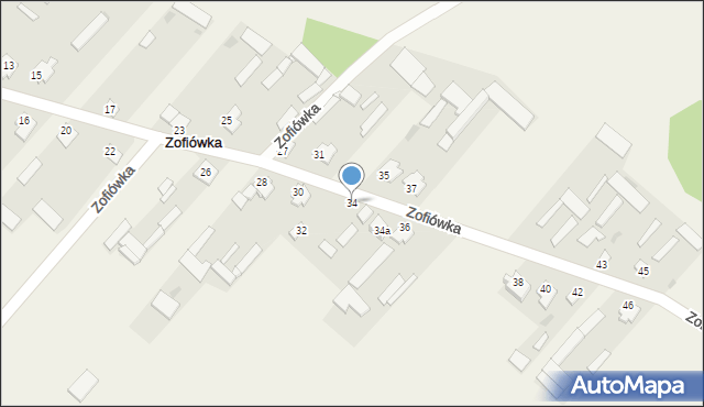 Zofiówka, Zofiówka, 34, mapa Zofiówka