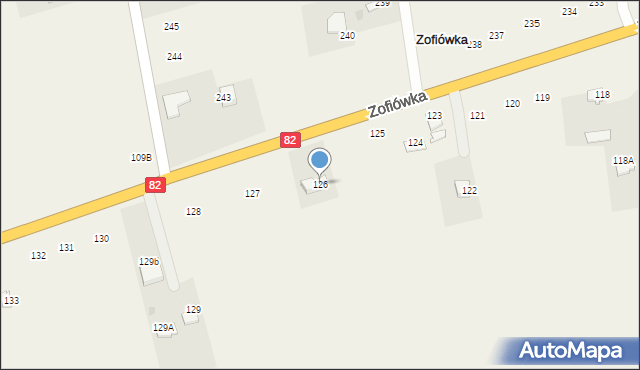 Zofiówka, Zofiówka, 126, mapa Zofiówka