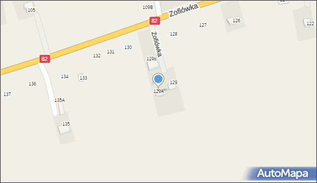 Zofiówka, Zofiówka, 129A, mapa Zofiówka