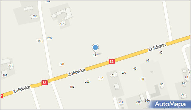 Zofiówka, Zofiówka, 197, mapa Zofiówka