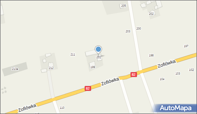 Zofiówka, Zofiówka, 201, mapa Zofiówka