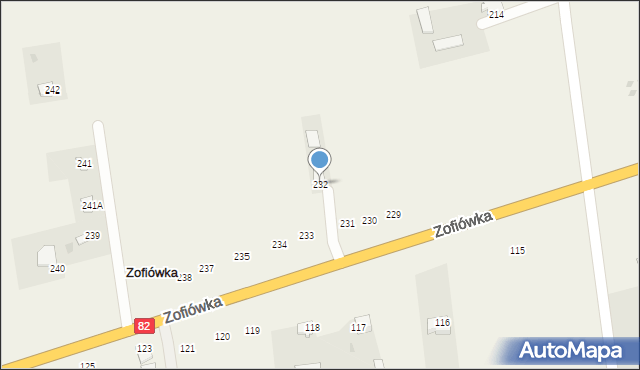 Zofiówka, Zofiówka, 232, mapa Zofiówka