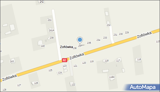Zofiówka, Zofiówka, 237, mapa Zofiówka