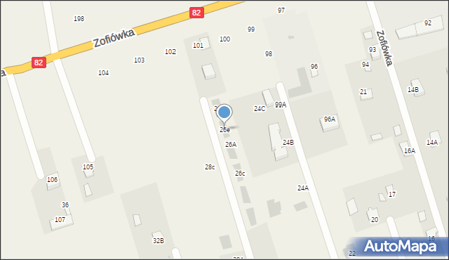 Zofiówka, Zofiówka, 26e, mapa Zofiówka