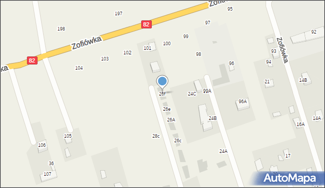 Zofiówka, Zofiówka, 26f, mapa Zofiówka