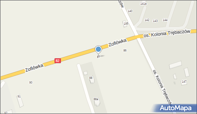 Zofiówka, Zofiówka, 87, mapa Zofiówka