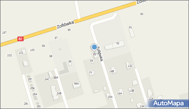 Zofiówka, Zofiówka, 93, mapa Zofiówka