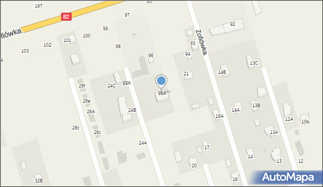 Zofiówka, Zofiówka, 96A, mapa Zofiówka