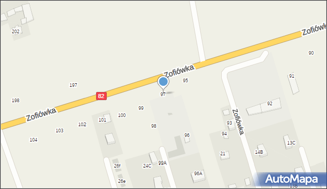 Zofiówka, Zofiówka, 97, mapa Zofiówka