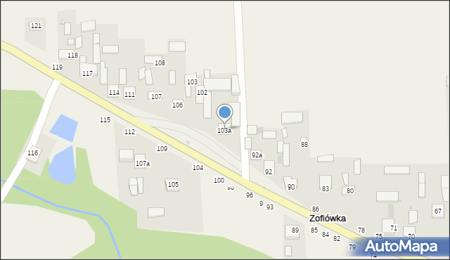 Zofiówka, Zofiówka, 103a, mapa Zofiówka