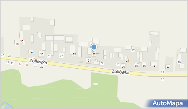 Zofiówka, Zofiówka, 23, mapa Zofiówka