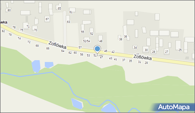 Zofiówka, Zofiówka, 49, mapa Zofiówka