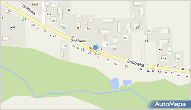 Zofiówka, Zofiówka, 77, mapa Zofiówka