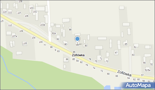 Zofiówka, Zofiówka, 83, mapa Zofiówka