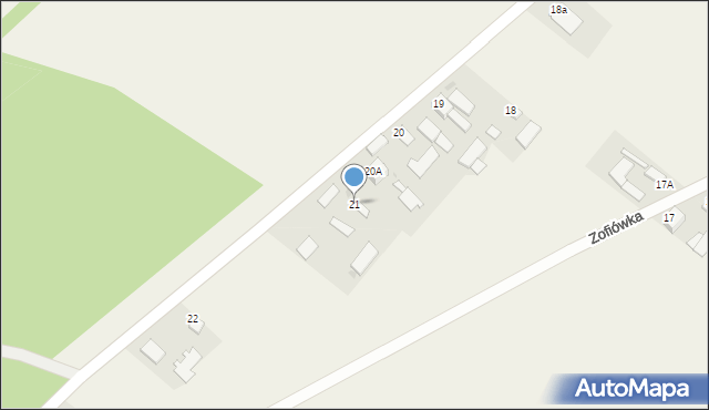 Zofiówka, Zofiówka, 21, mapa Zofiówka