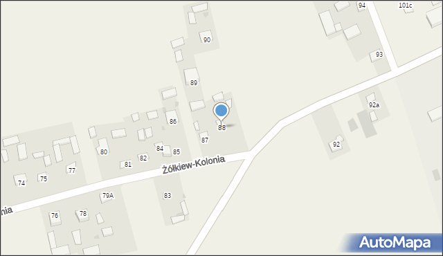 Żółkiew-Kolonia, Żółkiew-Kolonia, 88, mapa Żółkiew-Kolonia