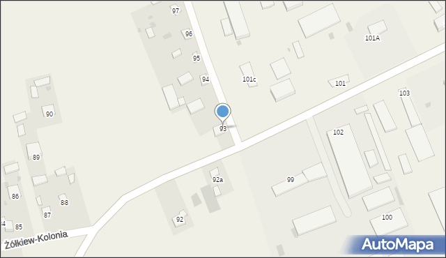 Żółkiew-Kolonia, Żółkiew-Kolonia, 93A, mapa Żółkiew-Kolonia