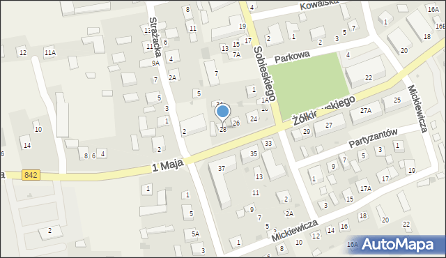 Żółkiewka-Osada, Żółkiewskiego Stanisława, hetm., 28, mapa Żółkiewka-Osada