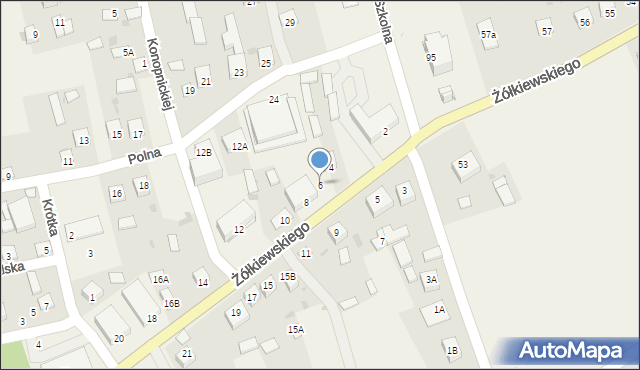 Żółkiewka-Osada, Żółkiewskiego Stanisława, hetm., 6, mapa Żółkiewka-Osada