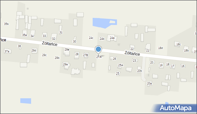Żółtańce, Żółtańce, 27A, mapa Żółtańce