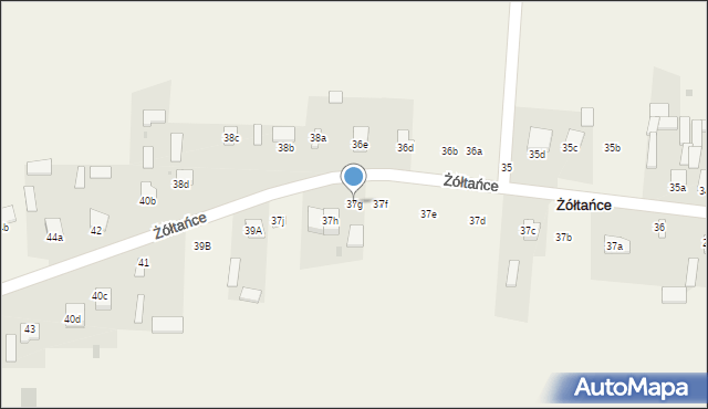 Żółtańce, Żółtańce, 37g, mapa Żółtańce