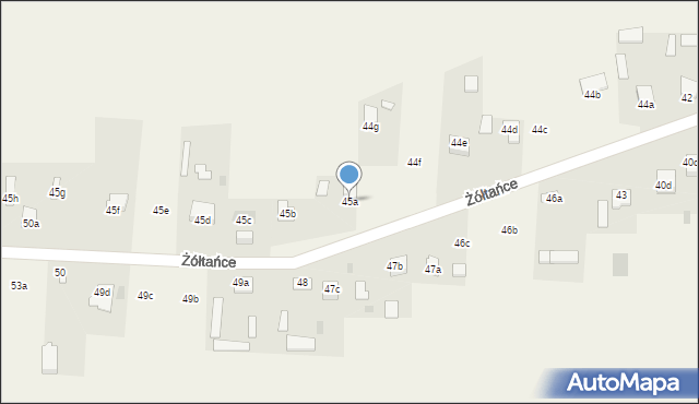 Żółtańce, Żółtańce, 45a, mapa Żółtańce