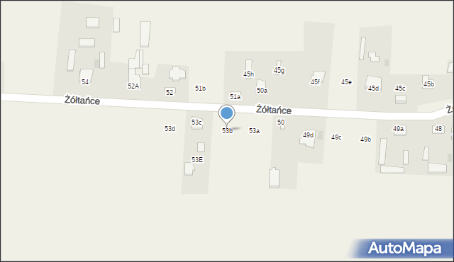 Żółtańce, Żółtańce, 53b, mapa Żółtańce