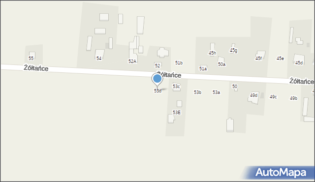 Żółtańce, Żółtańce, 53d, mapa Żółtańce