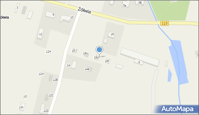 Żółwia, Żółwia, 16e, mapa Żółwia