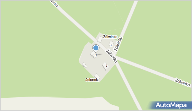 Żółwinko, Żółwinko, 3, mapa Żółwinko