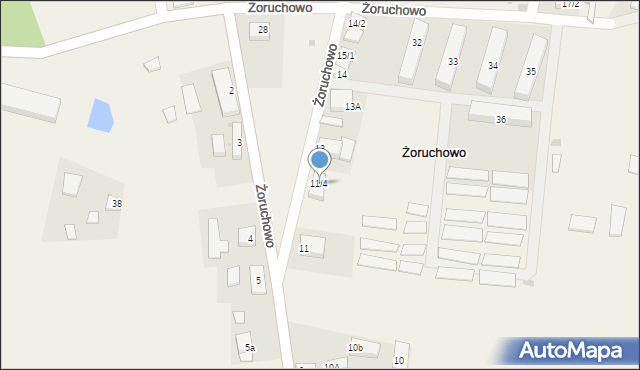 Żoruchowo, Żoruchowo, 11/4, mapa Żoruchowo