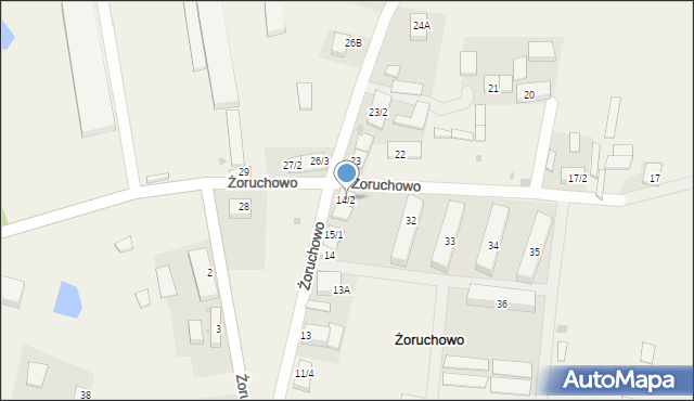 Żoruchowo, Żoruchowo, 14/2, mapa Żoruchowo